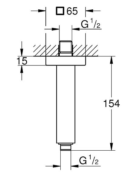 Grohe kronšteins augšējai dušai Rainshower 27711000 - 3