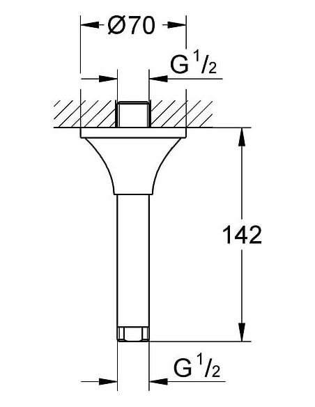 Grohe kronšteins augšējai dušai Grandera 27978000 - 4
