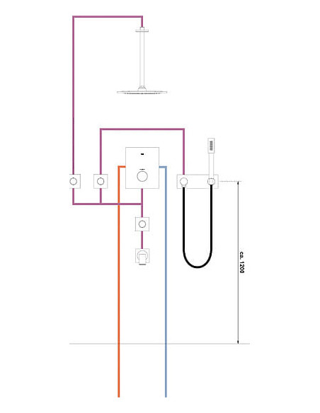 Grohe kronšteins augšējai dušai Rainshower 28497000 - 7