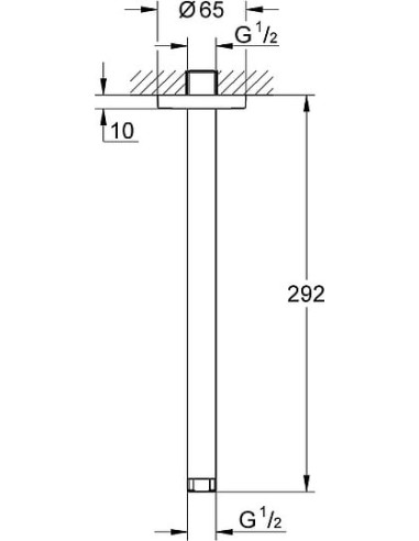 Grohe kronšteins augšējai dušai Rainshower 28497000 - 8
