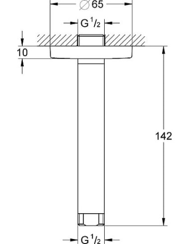 Grohe kronšteins augšējai dušai Rainshower 27485000 - 3