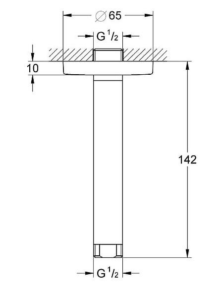 Grohe kronšteins augšējai dušai Rainshower 27485000 - 3