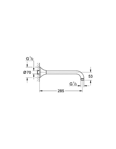 Grohe kronšteins augšējai dušai Grandera 27986000 - 5