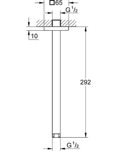 Grohe kronšteins augšējai dušai Rainshower 27484000 - 3