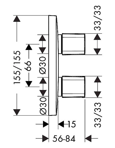Hansgrohe dušas plūsmas slēdzis PuraVida iControl 15777000