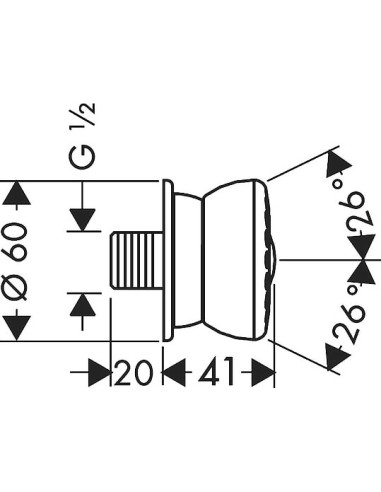 Hansgrohe sānu duša Bodyvette Stop 28467000