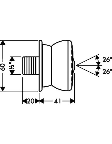 Hansgrohe sānu duša Bodyvette 28466000