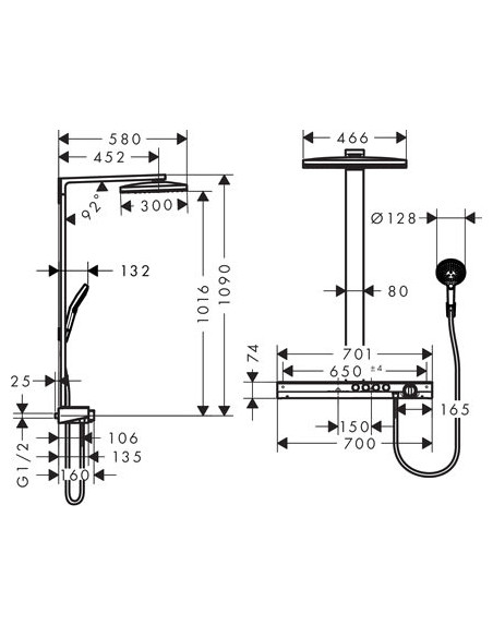 Hansgrohe dušas komplekts Rainmaker Select 460 3jet showerpipe