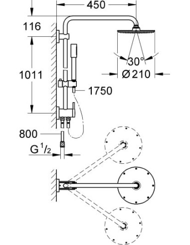 Grohe dušas komplekts Rainshower 27058000 - 8