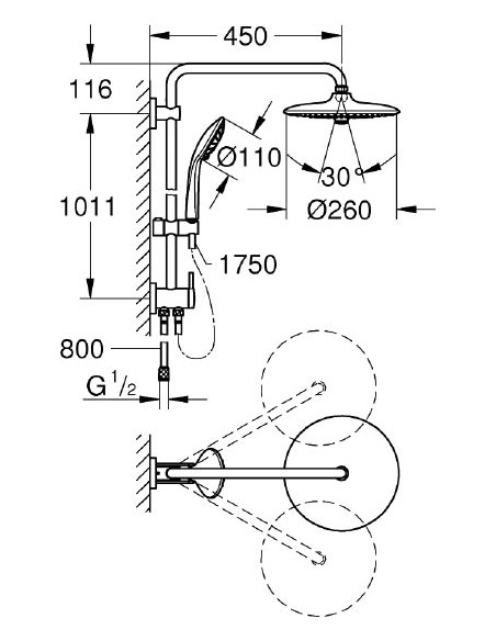 Grohe dušas komplekts Euphoria 27421002 - 3 Grohe dušas komplekts Euphoria 27421002 - 3