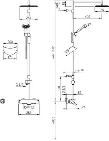 Oras dušas komplekts Optima 7193U