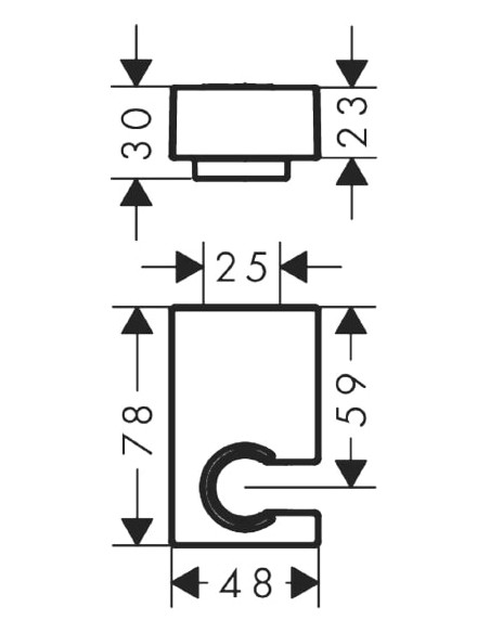 Hansgrohe dušas turētājs Porter E 28387000