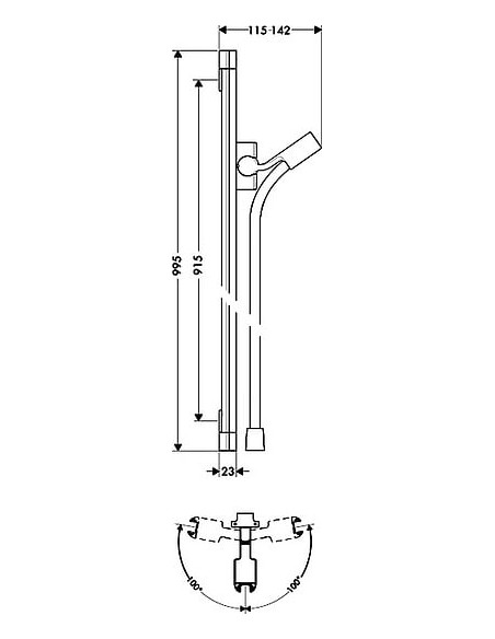 Hansgrohe dušas stienis PuraVida 27844000