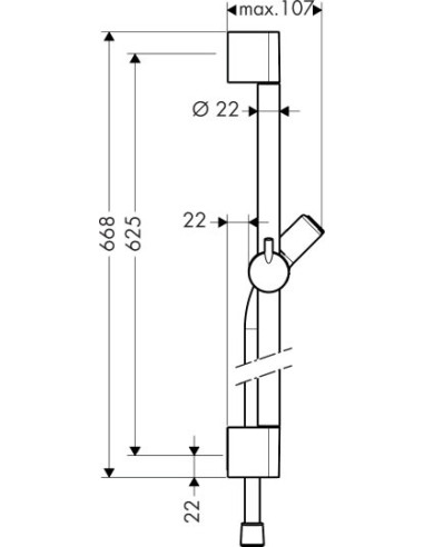 Hansgrohe dušas stienis Croma 100 Unica’C