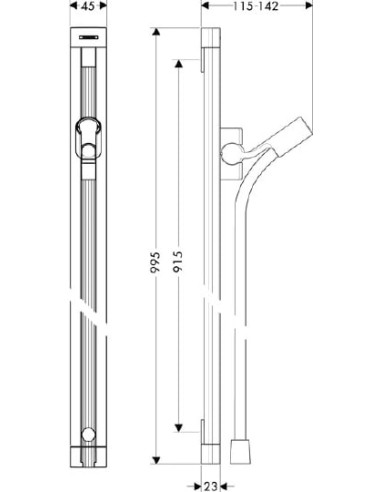 Hansgrohe dušas stienis Raindance 27636000