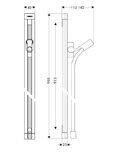Hansgrohe dušas stienis Raindance 27636000