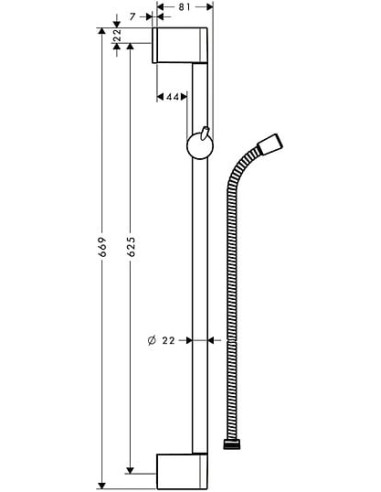 Hansgrohe dušas stienis Crometta 85 Unica 27615000