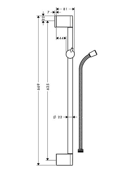Hansgrohe dušas stienis Crometta 85 Unica 27615000