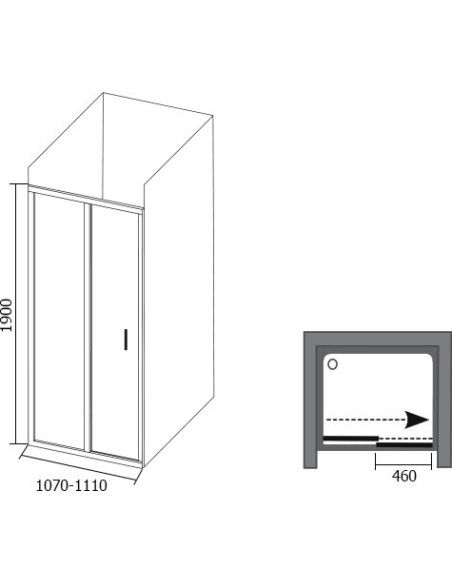 Ravak dušas durvis BLDP2-110 - 8