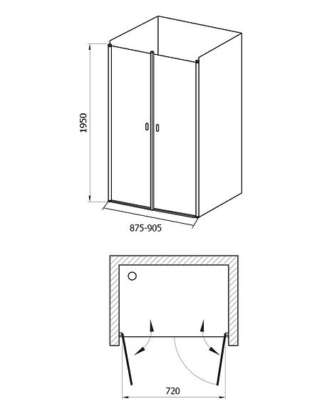 Ravak dušas durvis CSDL2-90 - 5