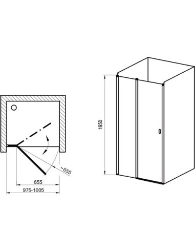 Ravak dušas durvis CSD2-100 - 4