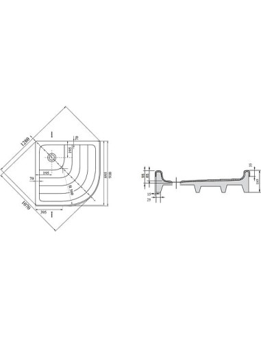 Ravak dušas paliktnis Ronda-90 EX - 4