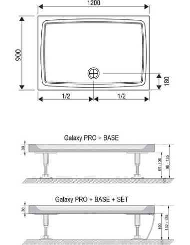 Ravak dušas paliktnis Gigant Pro 120х90 Flat - 4