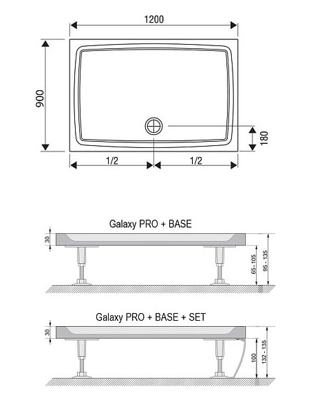 Ravak dušas paliktnis Gigant Pro 120х90 Flat - 4
