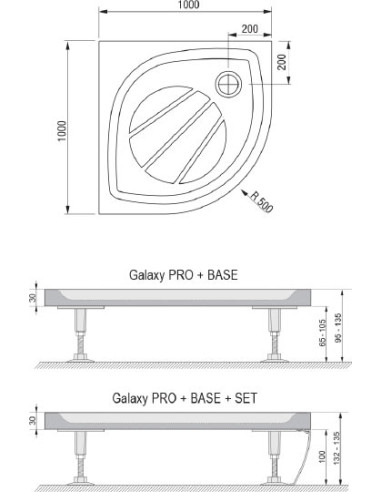 Ravak dušas paliktnis Elipso Pro-100 - 5