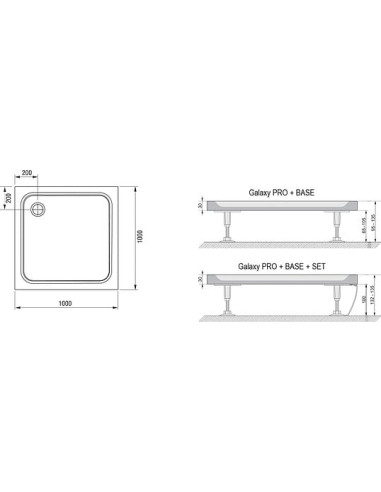 Ravak dušas paliktnis Perseus Pro-100 Chrome - 5