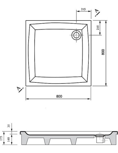 Ravak dušas paliktnis Perseus-90 EX - 4