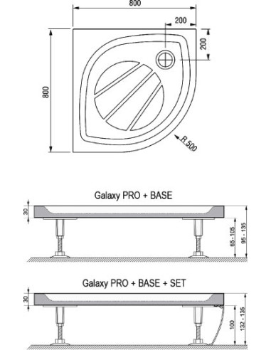 Ravak dušas paliktnis Elipso Pro-80 - 6