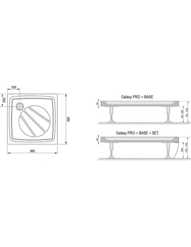 Ravak dušas paliktnis Perseus Pro-90 - 4
