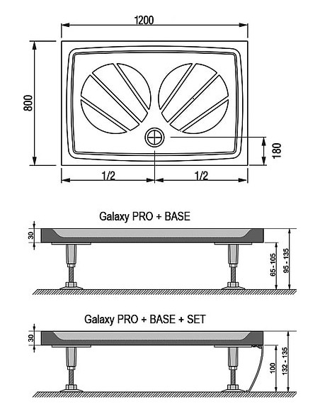 Ravak dušas paliktnis Gigant Pro 120x80 - 5