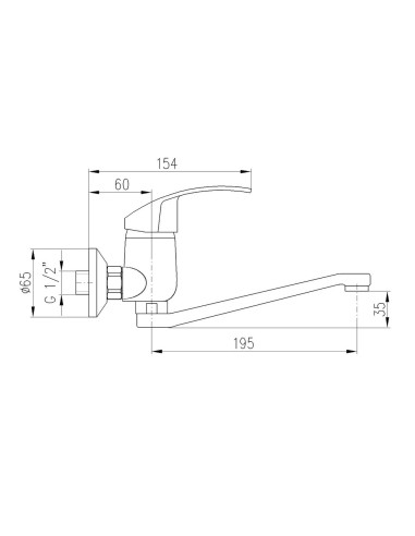Смеситель для раковины - Barva chrom,Rozměr 150 mm