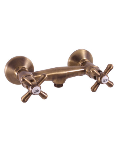 Shower lever mixer MORAVA RETRO bronze - Barva stará mosaz,Rozměr 150 mm