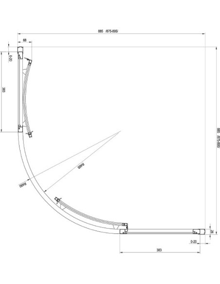 Ravak dušas stūris SKCP4-90 - 6