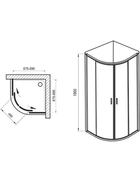 Ravak dušas stūris BLCP4-90 - 7