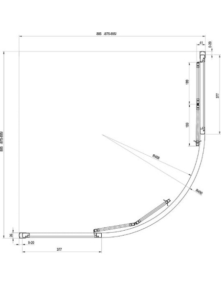 Ravak dušas stūris SKKP6-90 - 6