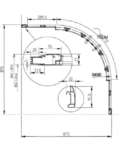 Ravak dušas stūris XP2CP4-90 - 5