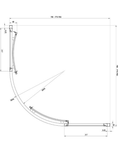 Ravak dušas stūris SKCP4-80 - 6