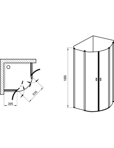 Ravak dušas stūris CSKK4-90 - 5
