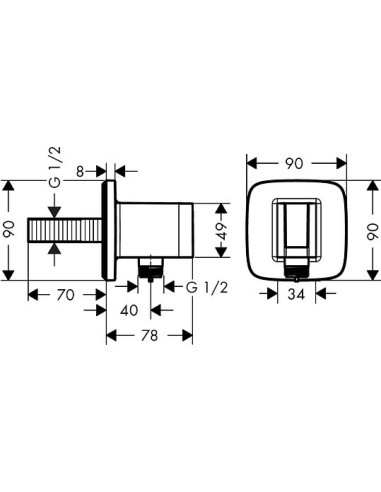 Hansgrohe dušas izvads Fixfit Porter E 26485000