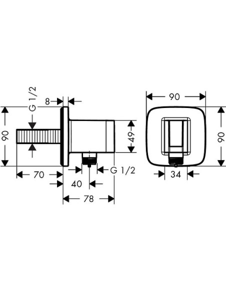 Hansgrohe dušas izvads Fixfit Porter E 26485000
