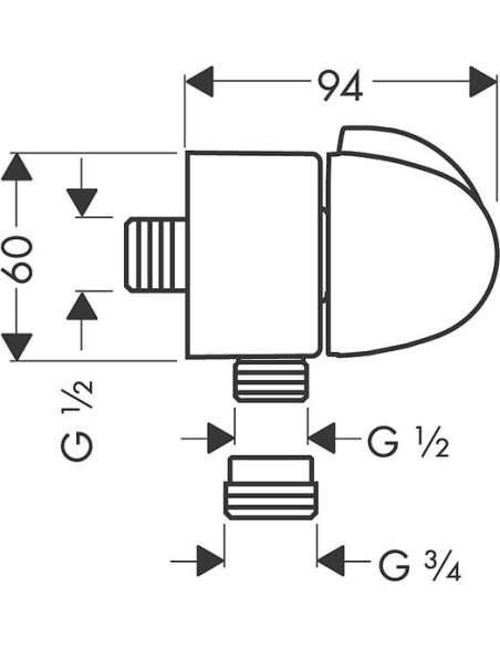 Hansgrohe dušas izvads Fixfit Stop 27452000