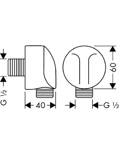 Hansgrohe dušas izvads Fixfit Е 27454000