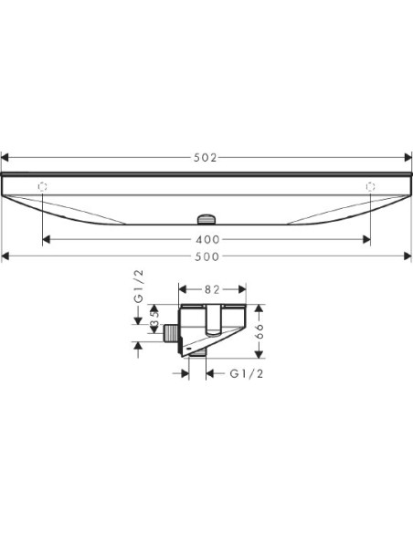 Hansgrohe dušas izvads Rainfinity Porter 500 26843000
