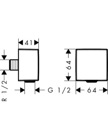 Hansgrohe dušas izvads Fixfit Square 26455000 - 4