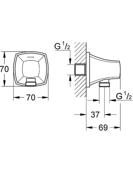 Grohe dušas izvads Grandera 27970000 - 6