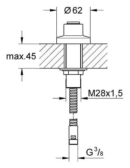 Grohe dušas izvads 27151000 - 3